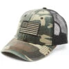 H3 Sportgear Men's Camo Print Americana Patch Mesh Back Trucker Cap -Western Cowboy World 2000346030 340 P1