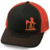 Oil Field Hats Men's Charcoal & Orange Bean Stitch Fade Trucker Cap -Western Cowboy World 2000346206 022 P1