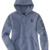 Carhartt Women's Midweight Logo Sleeve Graphic Hooded Work Pullover Sweatshirt -Western Cowboy World 2000346368 070 P1