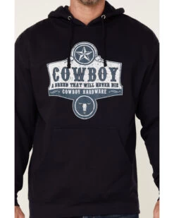 Cowboy Hardware Men's Navy Breed Graphic Hooded Sweatshirt -Western Cowboy World 2000346629 410 P3