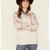 HOOey Women's Southwestern Print Button Down Hooded Pullover -Western Cowboy World 2000346693 104 P1
