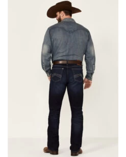 Wrangler 20X Men's Azure Vintage Dark Wash Stretch Slim Bootcut Jeans -Western Cowboy World 2000346865 400 P3