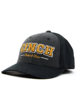 Cinch Boys' Black 3D Embroidered Logo Fitted Flex-Fit Ball Cap