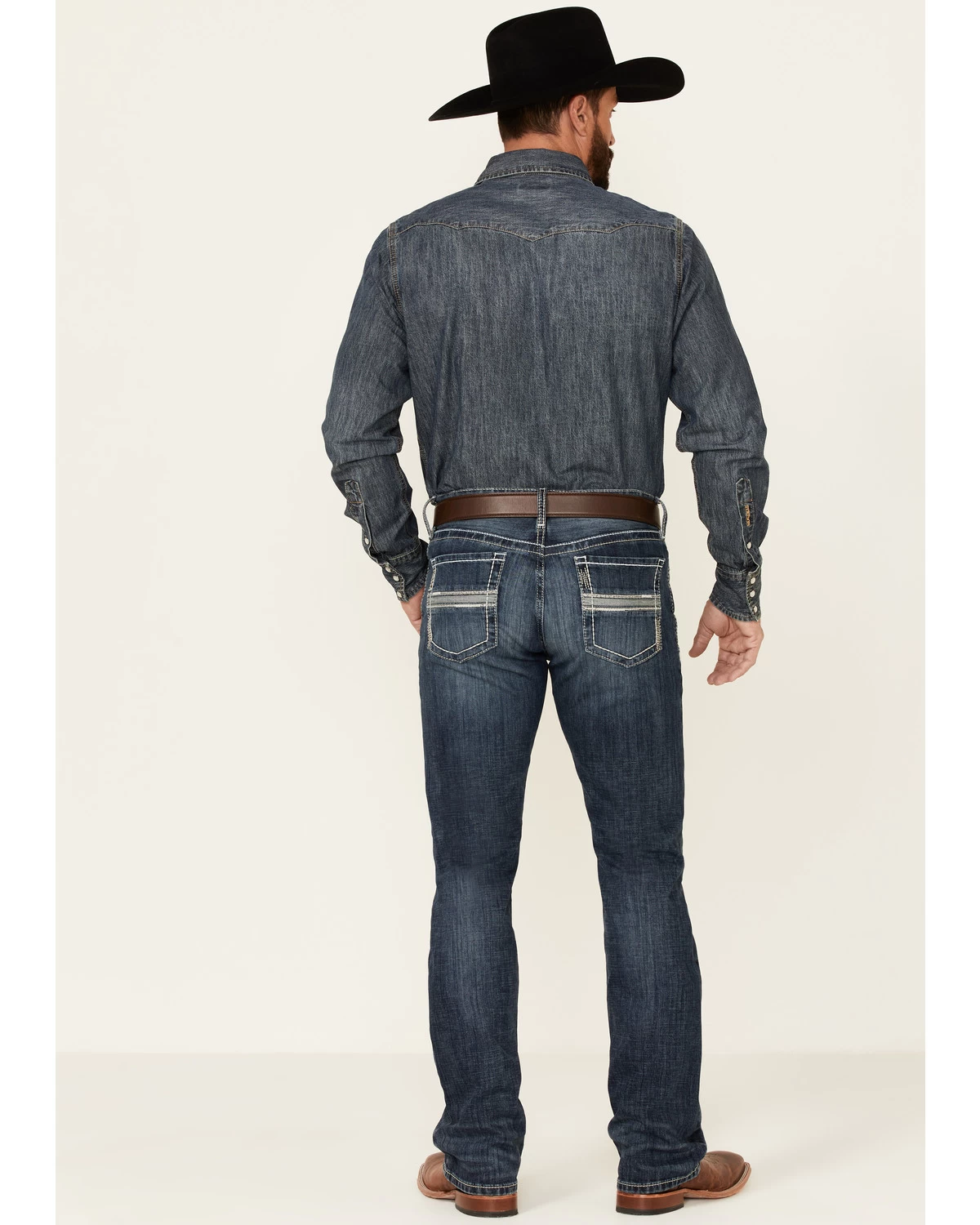 Cinch Men's Ian Dark Wash Performance Stretch Slim Bootcut Jeans 4 Cinch Men's Ian Dark Wash Performance Stretch Slim Bootcut Jeans - Image 2