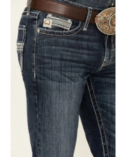 Cinch Men's Ian Dark Wash Performance Stretch Slim Bootcut Jeans 9 Cinch Men's Ian Dark Wash Performance Stretch Slim Bootcut Jeans -Western Cowboy World 2000349448 402 P4