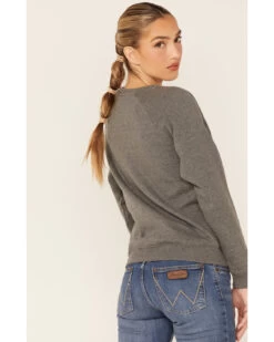 Wrangler Women's Western Knit Long Sleeve Pullover Sweatshirt -Western Cowboy World 2000350346 022 P3