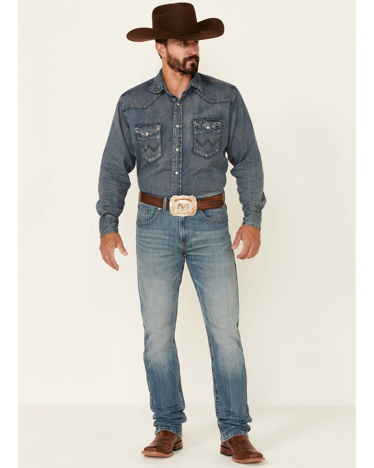 Rock 47 By Wrangler Men's Cochran Medium Wash Stretch Slim Straight Jeans 3 Rock 47 By Wrangler Men's Cochran Medium Wash Stretch Slim Straight Jeans