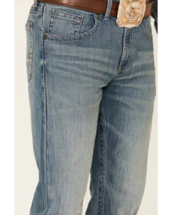 Rock 47 By Wrangler Men's Cochran Medium Wash Stretch Slim Straight Jeans 7 Rock 47 By Wrangler Men's Cochran Medium Wash Stretch Slim Straight Jeans -Western Cowboy World 2000350739 400 P2