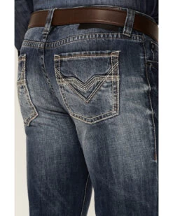 Rock & Roll Denim Men's Medium Wash Pistol Regular Bootcut Jeans -Western Cowboy World 2000351103 400 P2