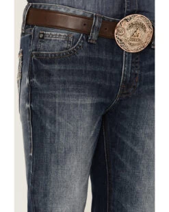 Rock & Roll Denim Men's Medium Wash Pistol Regular Bootcut Jeans -Western Cowboy World 2000351103 400 P4