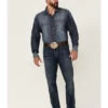 Rock & Roll Denim Men's Hooey Dark Vintage Double Barrel Relaxed Stackable Bootcut Jeans 2 Rock & Roll Denim Men's Hooey Dark Vintage Double Barrel Relaxed Stackable Bootcut Jeans -Western Cowboy World 2000351105 400 P1