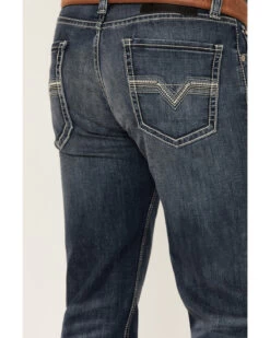 Rock & Roll Denim Men's Dark Wash Revolver Stretch Slim Straight Jeans 9 Rock & Roll Denim Men's Dark Wash Revolver Stretch Slim Straight Jeans -Western Cowboy World 2000351109 400 P4