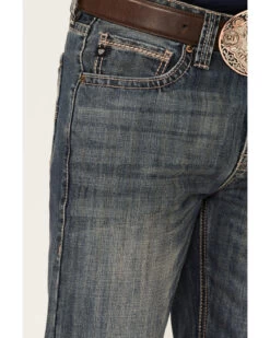 Rock & Roll Denim Men's Vintage Dark Wash Double Barrel Relaxed Straight Jeans -Western Cowboy World 2000351110 400 P4