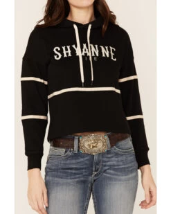 Shyanne Life Women's Cropped Embroidered Hoodie - Black -Western Cowboy World 2000351314 001 P2