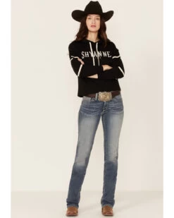 Shyanne Life Women's Cropped Embroidered Hoodie - Black -Western Cowboy World 2000351314 001 P4