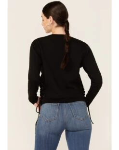 Shyanne Women's Namaste Yall Side Lacing Long Sleeve Graphic Sweatshirt -Western Cowboy World 2000351336 001 P3