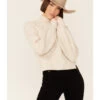 Shyanne Women's Seamed High Neck Wool Blend Pullover Sweatshirt -Western Cowboy World 2000351363 280 P1