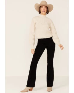 Shyanne Women's Seamed High Neck Wool Blend Pullover Sweatshirt -Western Cowboy World 2000351363 280 P4