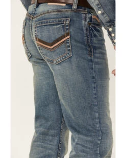 Cody James Core Men's Whistle Medium Wash Stretch Stackable Straight Jeans -Western Cowboy World 2000351787 400 P4