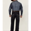 Rock & Roll Denim Men's Dark Wash Double Barrel Relaxed Straight Leg Jeans -Western Cowboy World 2000352156 400 P1