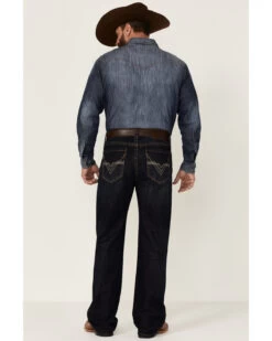 Rock & Roll Denim Men's Dark Wash Double Barrel Relaxed Straight Leg Jeans