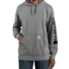 Carhartt Men's FR Solid Force Midweight Signature Logo Hooded Work Sweatshirt -Western Cowboy World 2000353064 020 P1