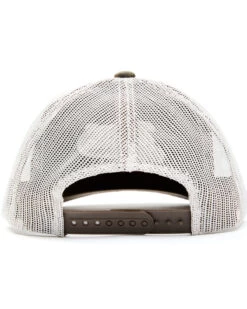 Justin Men's Brown Oilskin Embroidered Logo Mesh-Back Ball Cap -Western Cowboy World 2000353919 200 P3