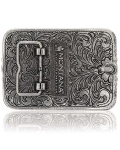 Montana Silversmiths Women's Antiqued Longhorn Belt Buckle -Western Cowboy World 2000355723 040 P2