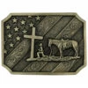 Montana Silversmiths Men's Christian Cowboy Belt Buckle -Western Cowboy World 2000355736 040 P1