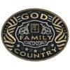 Montana Silversmiths Men's God, Family, Country Belt Buckle -Western Cowboy World 2000355752 040 P1