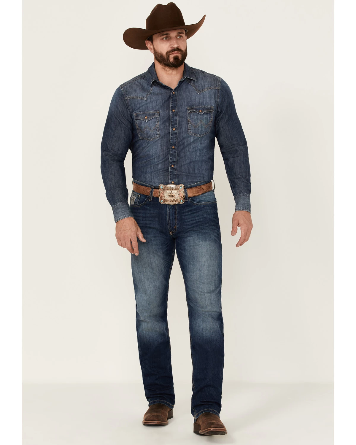 Cinch Men's Silver Label Medium Stonewash Performance Stretch Slim Straight Jeans 3 Cinch Men's Silver Label Medium Stonewash Performance Stretch Slim Straight Jeans