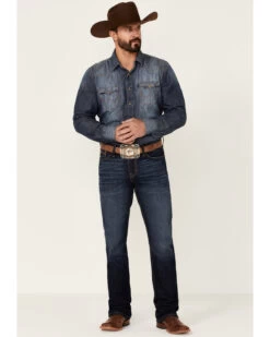 Cinch Men's Ian Dark Stonewash Rigid Slim Bootcut Jeans