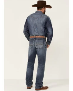Cinch Men's White Label Medium Stonewash Performance Stretch Relaxed Straight Jeans -Western Cowboy World 2000355910 402 P3