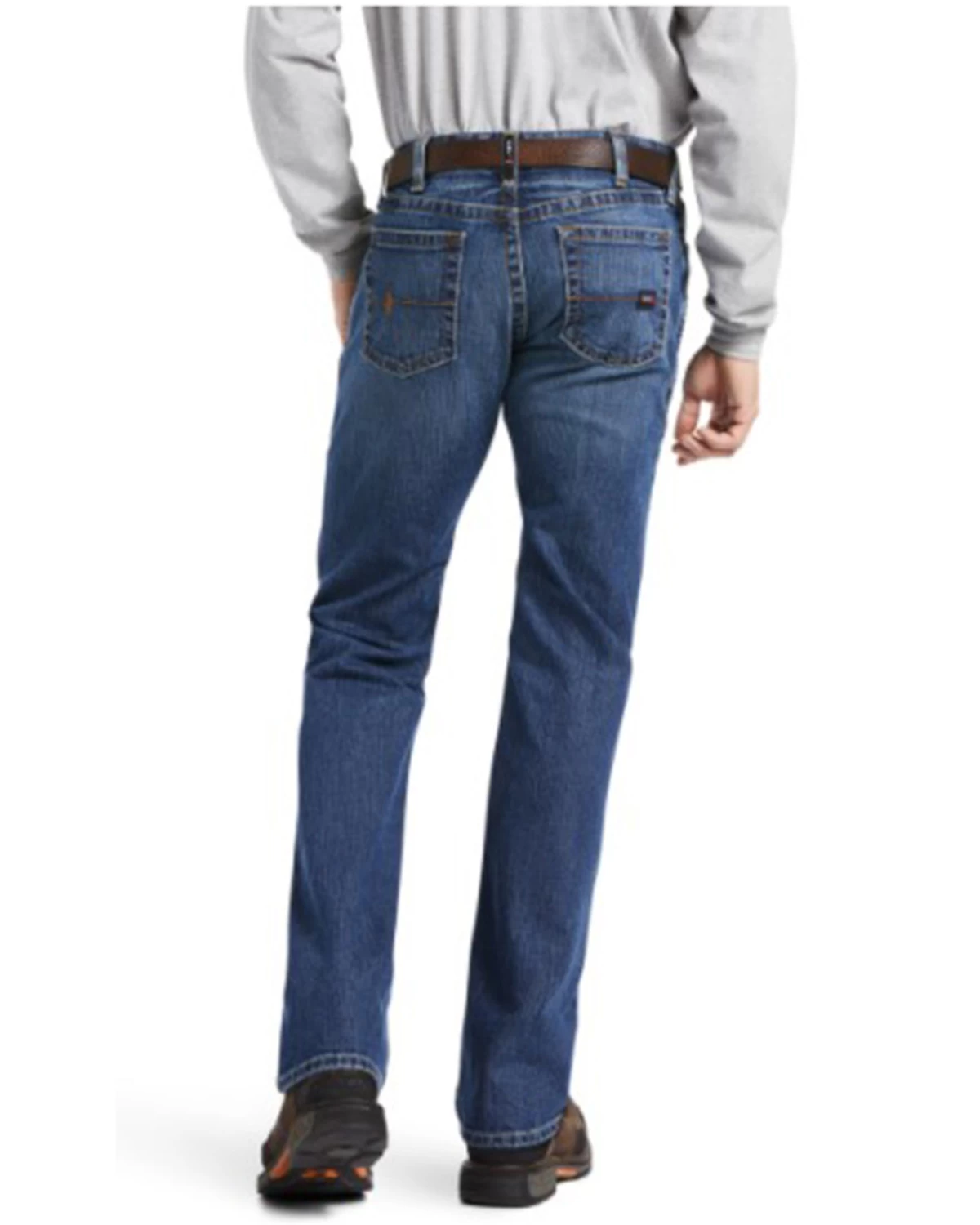 Ariat Men's FR M7 Flint Medium Wash Duratretch Basic Slim Straight Work Jeans 4 Ariat Men's FR M7 Flint Medium Wash Duratretch Basic Slim Straight Work Jeans - Image 2