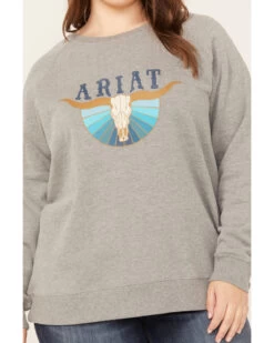 Ariat Women's R.E.A.L. Pacific Steerhead Sweatshirt - Plus -Western Cowboy World 2000357026 070 P3