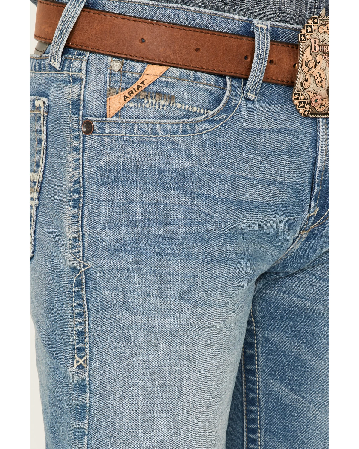 Ariat Men's M7 Hartwell Julian Medium Wash Stretch Slim Straight Jeans 4 Ariat Men's M7 Hartwell Julian Medium Wash Stretch Slim Straight Jeans - Image 2