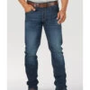 Rock 47 By Wrangler Men's Ruckett Dark Wash Stretch Slim Straight Jeans -Western Cowboy World 2000358077 400 P1
