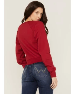 Wrangler Women's Chenille Logo Cropped Sweatshirt -Western Cowboy World 2000358085 600 P4