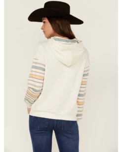 RANK 45 Women's Contrast Serape Sleeve Pullover Hoodie -Western Cowboy World 2000358412 103 P4