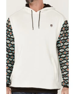 RANK 45 Men's Rustler Southwestern Color-Block Sleeve Hooded Sweatshirt 10 RANK 45 Men's Rustler Southwestern Color-Block Sleeve Hooded Sweatshirt -Western Cowboy World 2000359488 900 P4