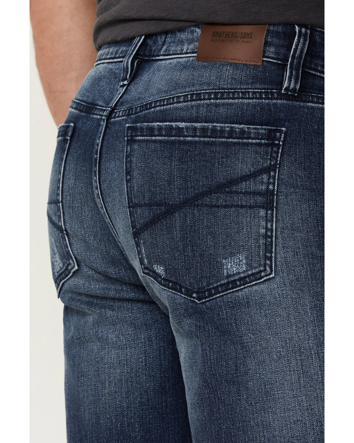 Brothers & Sons Men's Wilderness Distressed Stretch Regular Straight Jeans 6 Brothers & Sons Men's Wilderness Distressed Stretch Regular Straight Jeans - Image 4