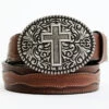 Moonshine Spirit Men's Filigree Cross Buckle Belt -Western Cowboy World 2000359576 210 P1