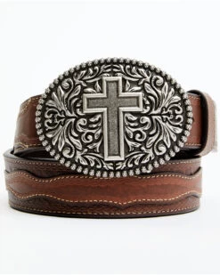 Moonshine Spirit Men's Filigree Cross Buckle Belt