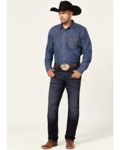 Wrangler 20X Men's Cobalt Dark Wash Stretch Slim Straight Jeans
