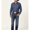 Wrangler 20X Men's Lagoon Dark Wash Vintage Slim Bootcut Jeans -Western Cowboy World 2000359714 416 P1
