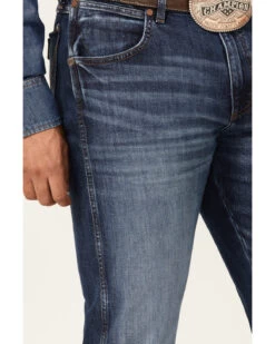 Wrangler Retro Men's Ranch Med Dark Wash Stretch Slim Straight Jeans 7 Wrangler Retro Men's Ranch Med Dark Wash Stretch Slim Straight Jeans -Western Cowboy World 2000359720 415 P2
