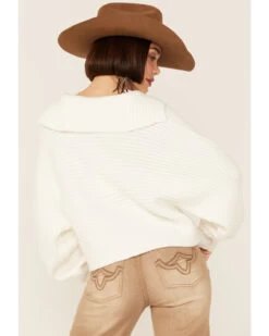 Revel Women's Sierra Collar Knit Long Sleeve Pullover Sweatshirt -Western Cowboy World 2000360280 100 P4