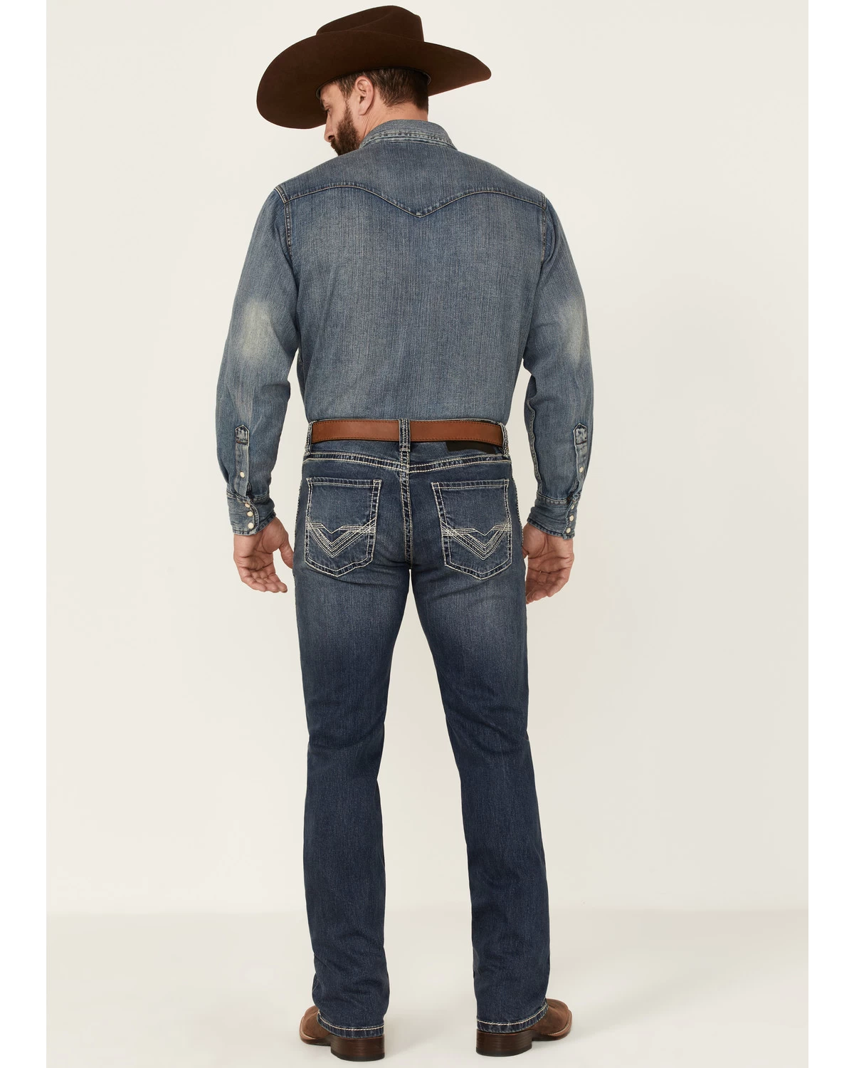 Rock & Roll Denim Men's Medium Vintage Wash Revolver Stretch Slim Straight Jeans 3 Rock & Roll Denim Men's Medium Vintage Wash Revolver Stretch Slim Straight Jeans