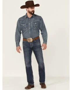 Rock & Roll Denim Men's Medium Vintage Wash Revolver Stretch Slim Straight Jeans 8 Rock & Roll Denim Men's Medium Vintage Wash Revolver Stretch Slim Straight Jeans -Western Cowboy World 2000360314 400 P3