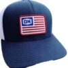 Okie Men's American Flag Patch Mesh-Back Ball Cap -Western Cowboy World 2000360453 410 P1